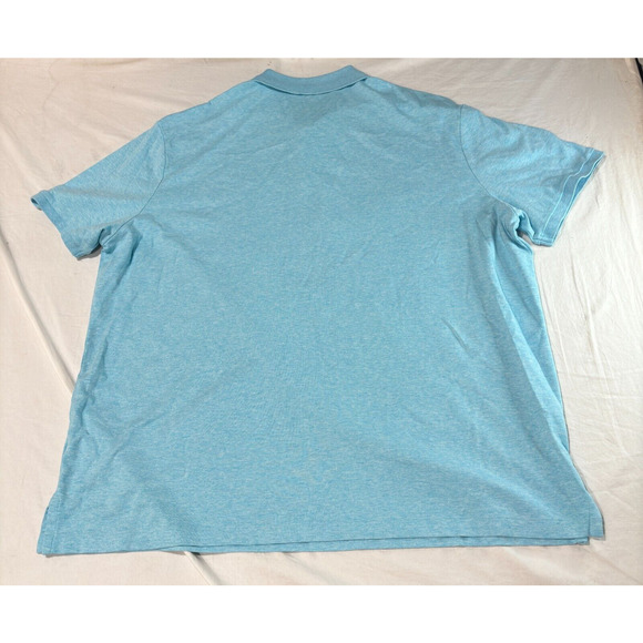 Ralph Lauren Polo Shirt Blue Pima Cotton Flesh Pony Men's 2XL Classic-Fit - Picture 3 of 9